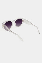 Transparent Round Sunglasses - Black - Mendeez