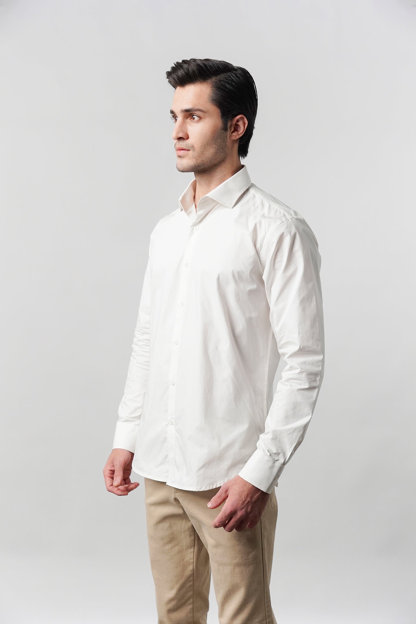 Plain Shirt - White - Mendeez