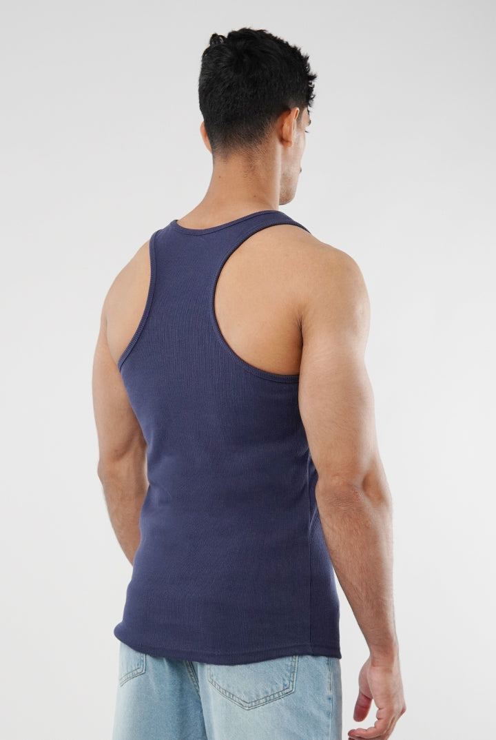 Ribbed Tank Top - Ocean Blue - Mendeez