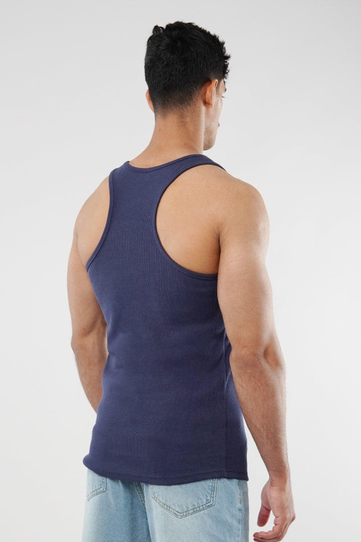 Ribbed Tank Top - Ocean Blue - Mendeez