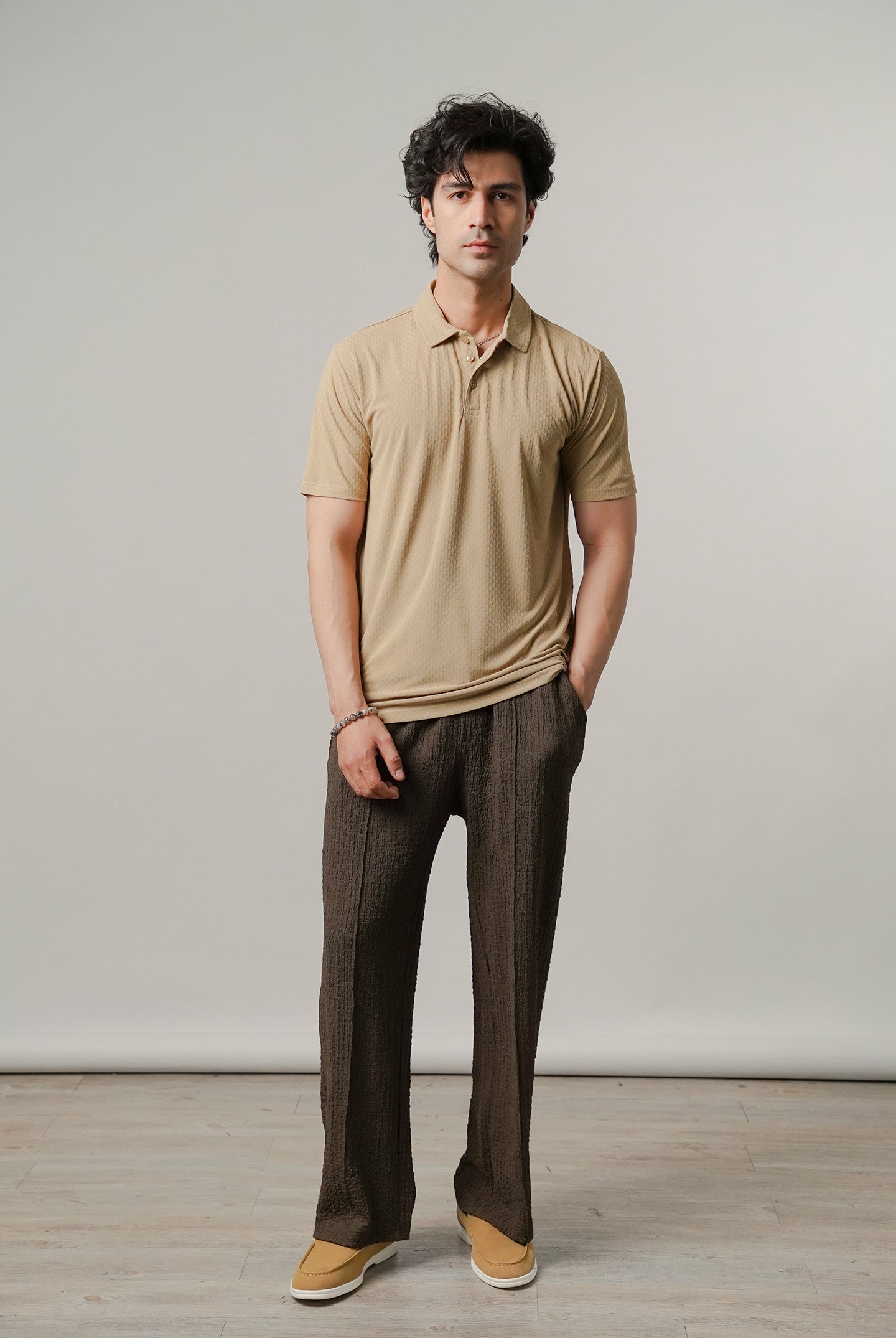 Sports Polo - Beige - Mendeez