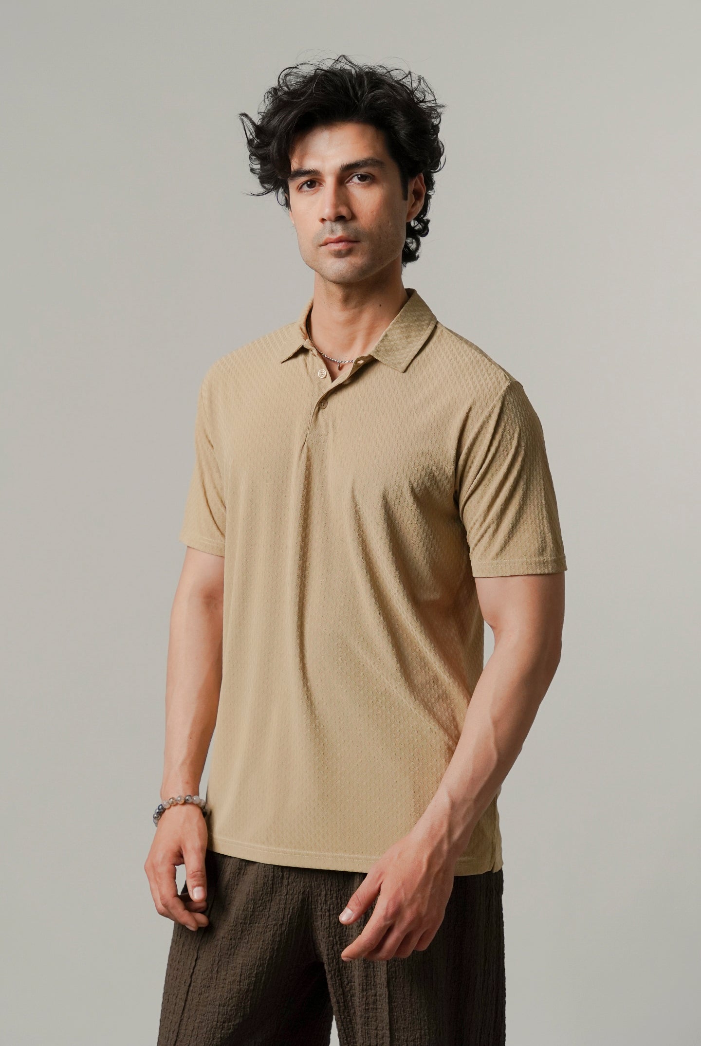 Sports Polo - Beige - Mendeez