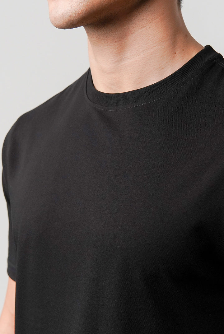 Regular Fit Crew Neck T-Shirt - Black - Mendeez