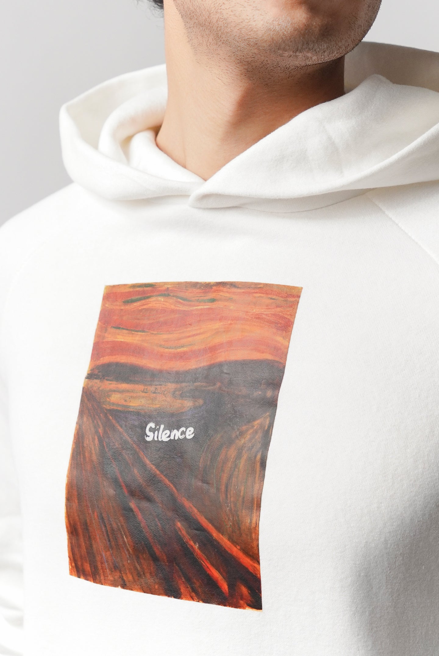 Pullover Graphic Hoodie - White - Mendeez