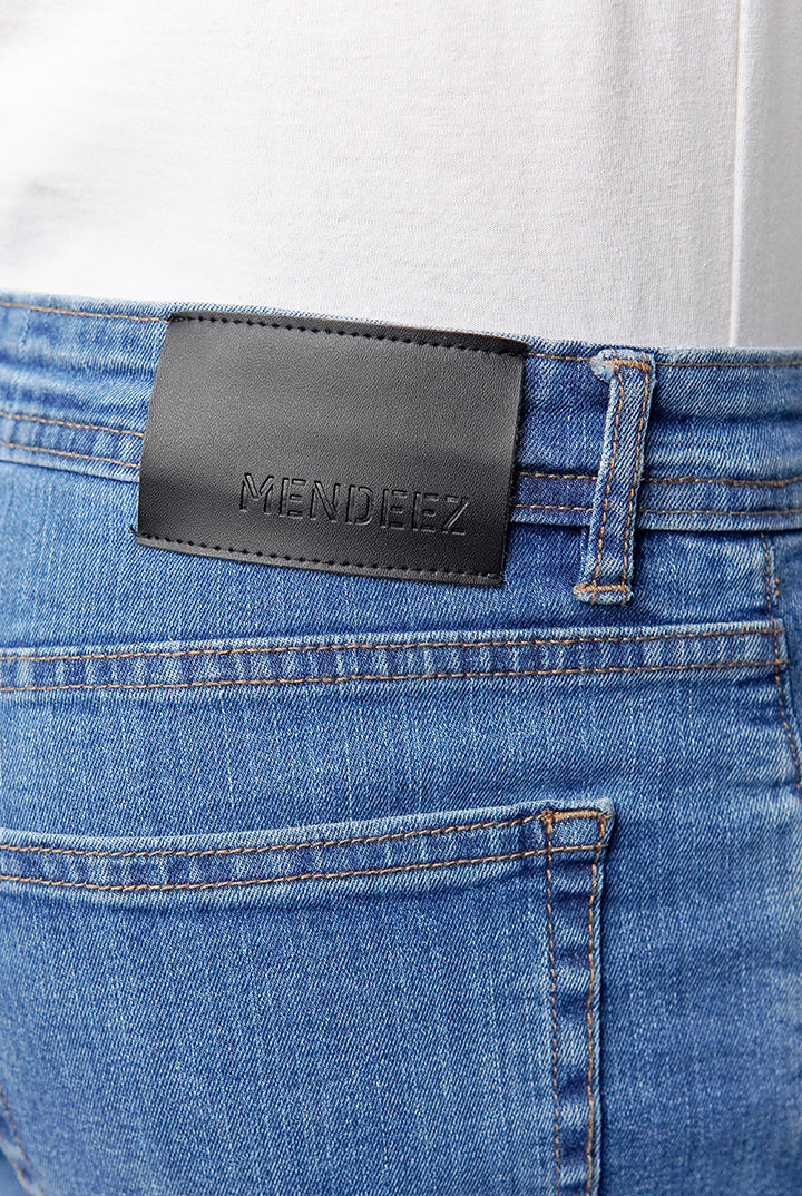 Crop Fit Denim - Medium Blue - Mendeez