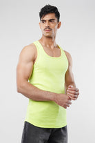 Ribbed Tank Top - Neon Yellow - Mendeez