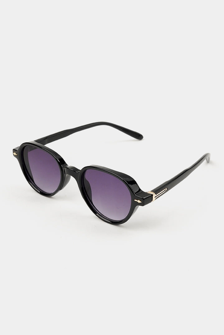Round Sunglasses - Black - Mendeez