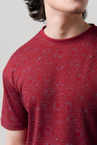 Printed T-Shirt - Red - Mendeez