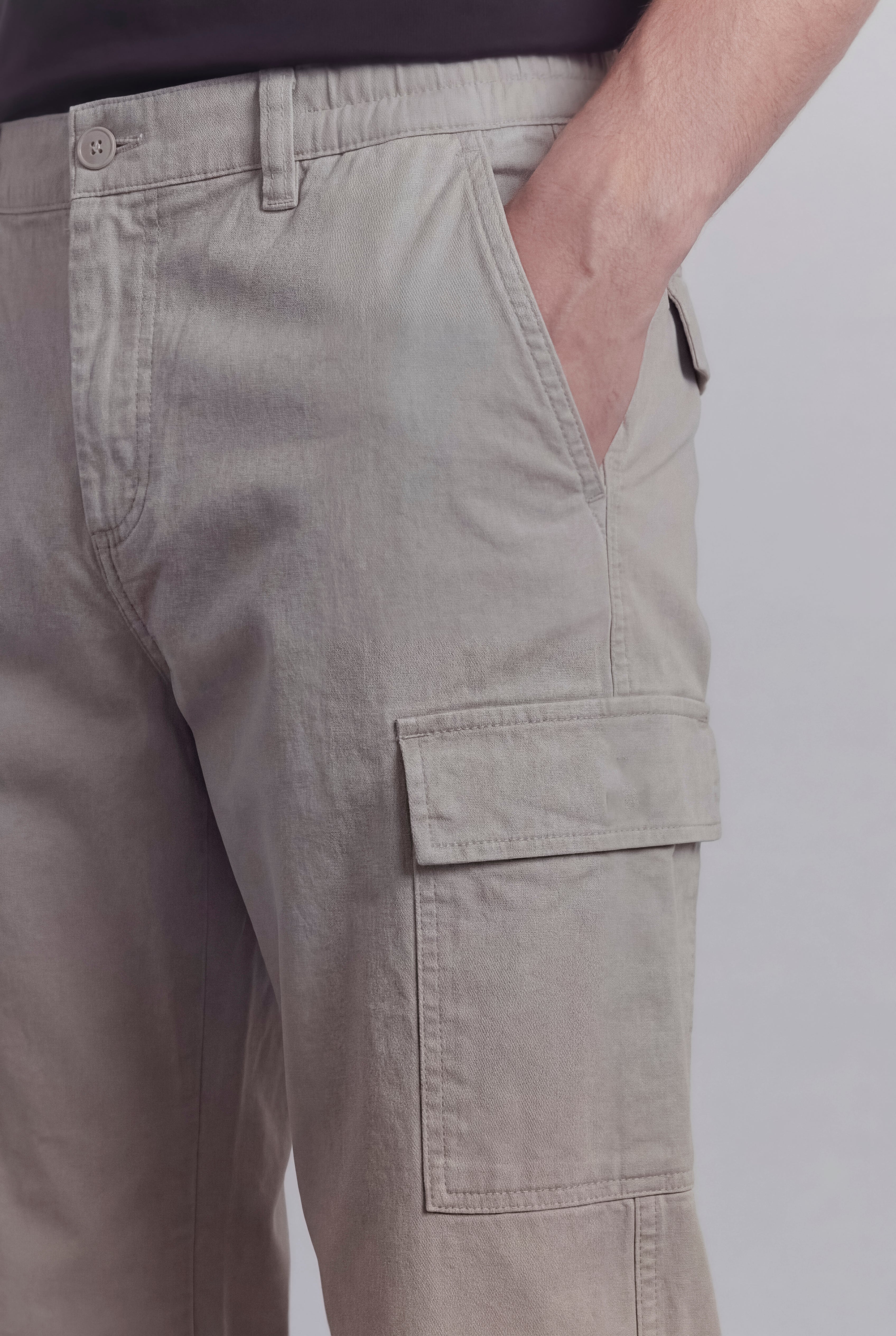 Cargo Pants - Light Grey - Mendeez