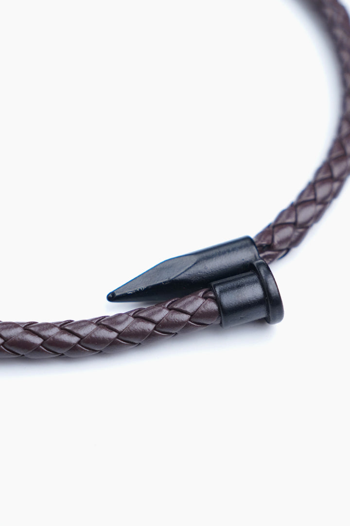 Dark Brown Black Nail Bracelet-3-MENDEEZ