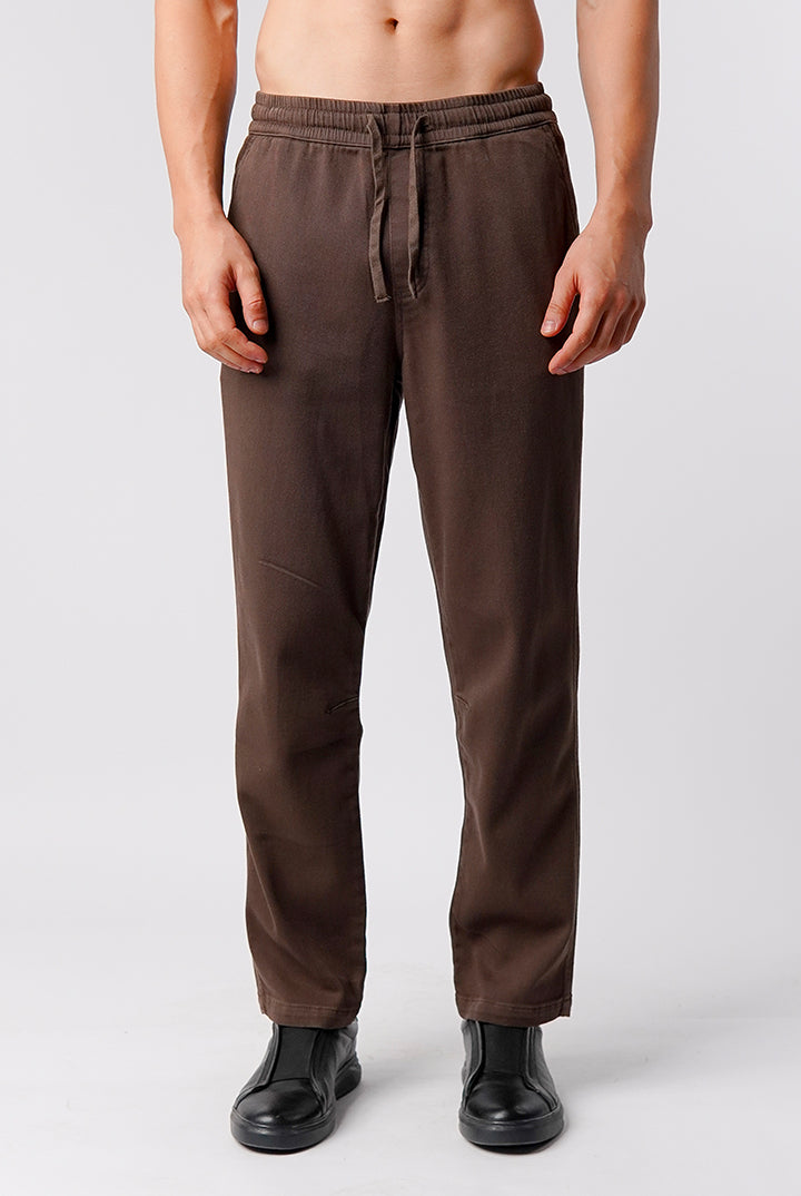 Straight Jogger Pants - Brown - Mendeez