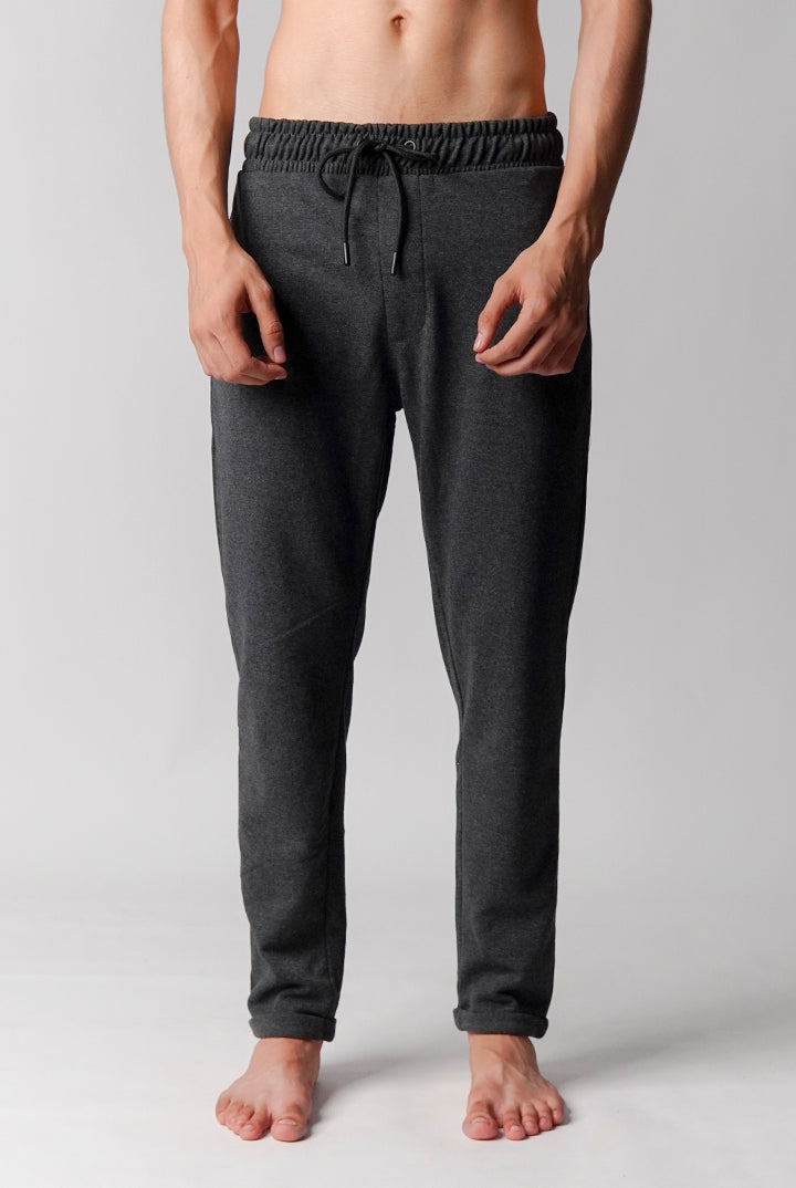 Straight Terry Jogger Pants - Charcoal Grey - Mendeez