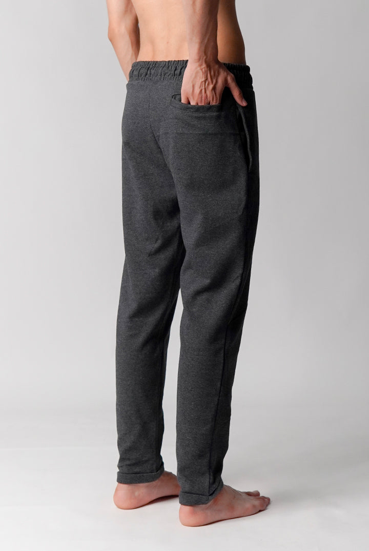 Straight Terry Jogger Pants - Charcoal Grey - Mendeez