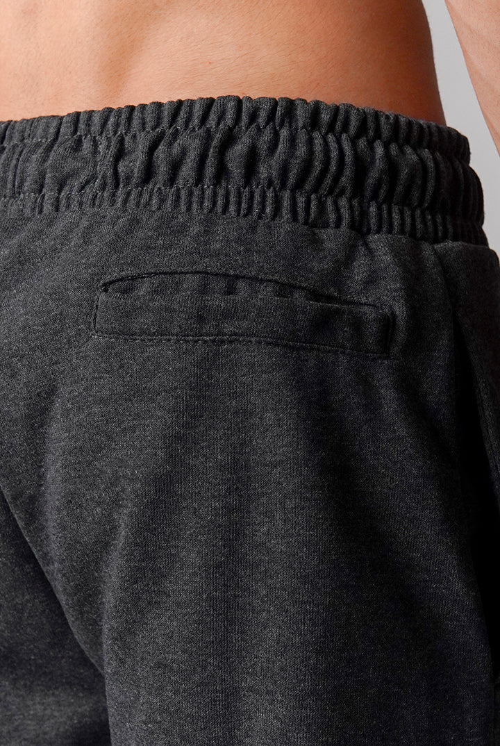 Straight Terry Jogger Pants - Charcoal Grey - Mendeez
