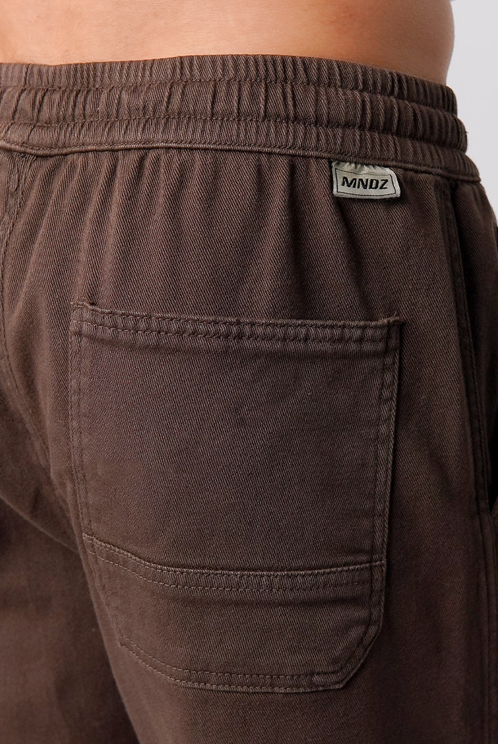 Straight Jogger Pants - Brown - Mendeez