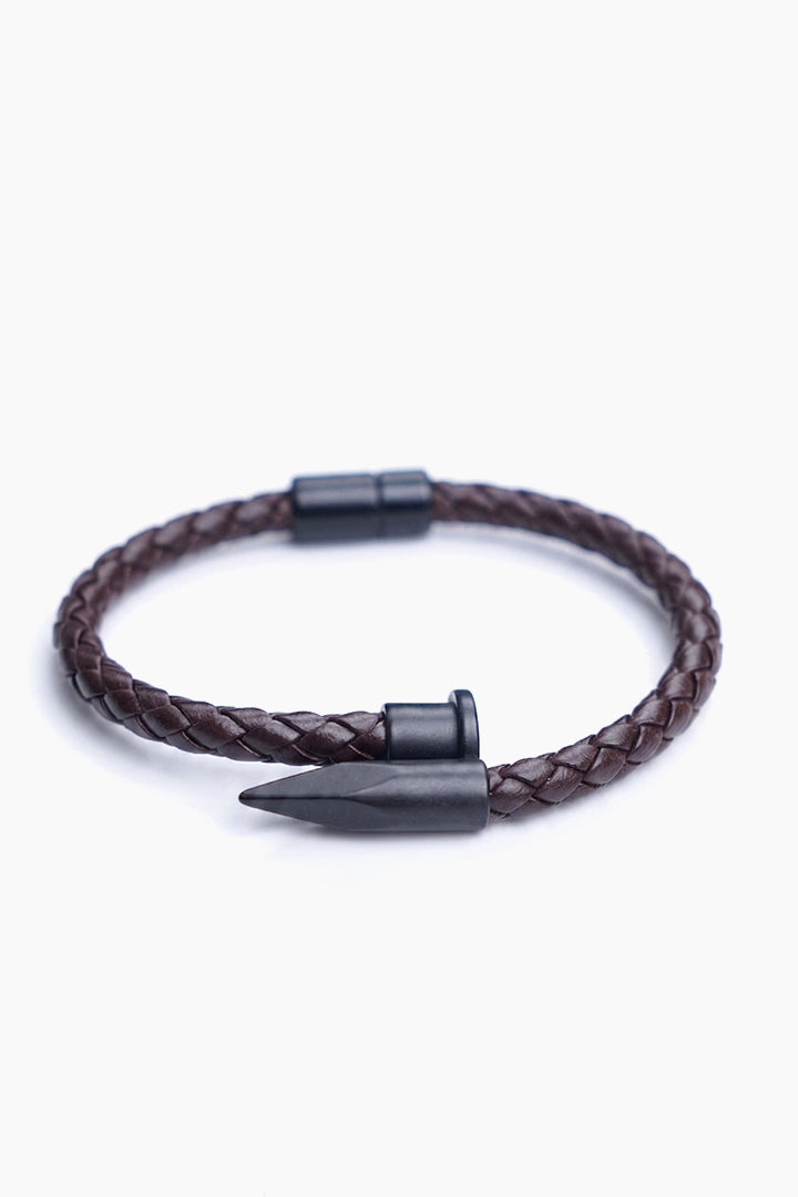 Dark Brown Black Nail Bracelet-15-MENDEEZ