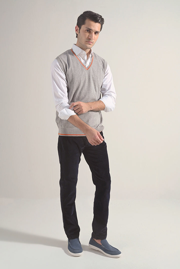 Sweater Vest - Grey - Mendeez