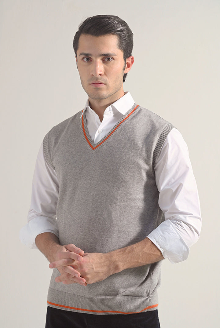 Sweater Vest - Grey - Mendeez