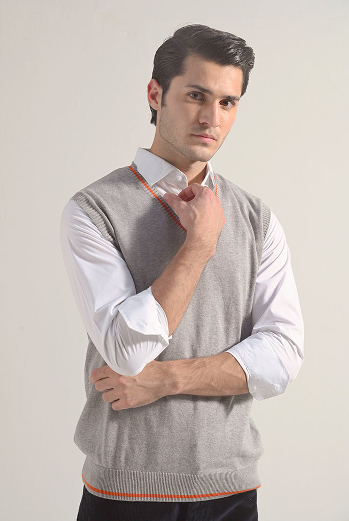 Sweater Vest - Grey - Mendeez