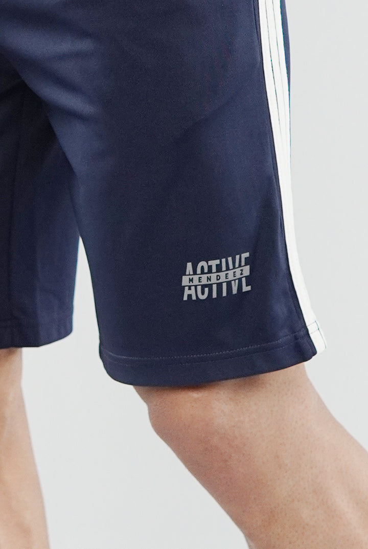 Striped Shorts - Navy Blue - Mendeez