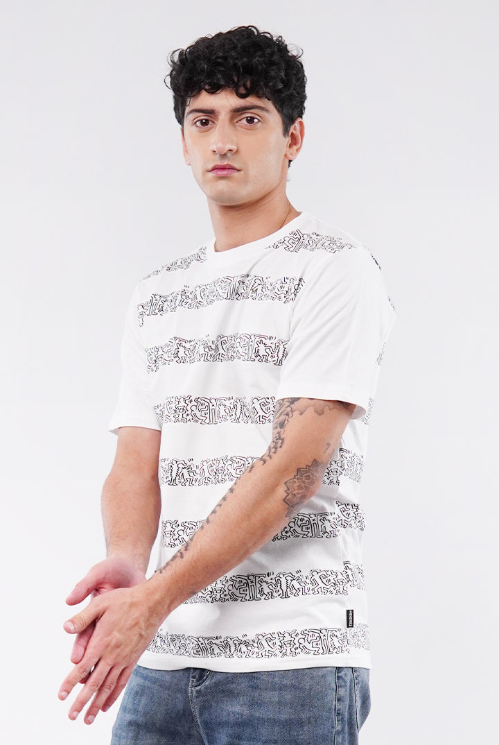 Printed T-Shirt - White - Mendeez