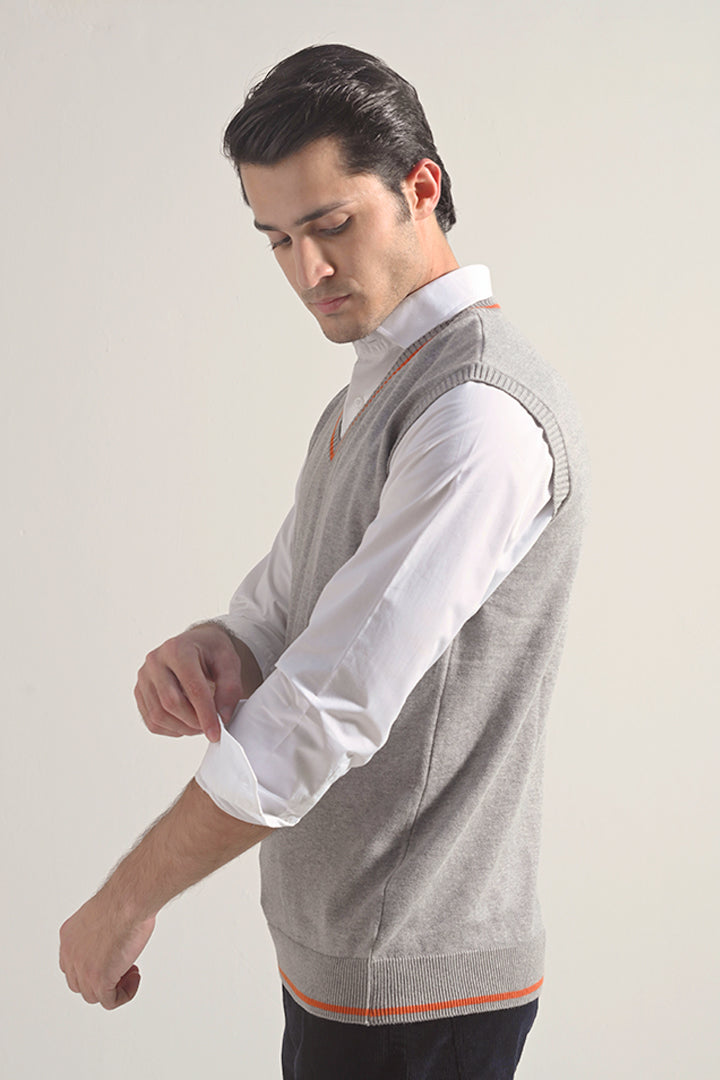 Sweater Vest - Grey - Mendeez