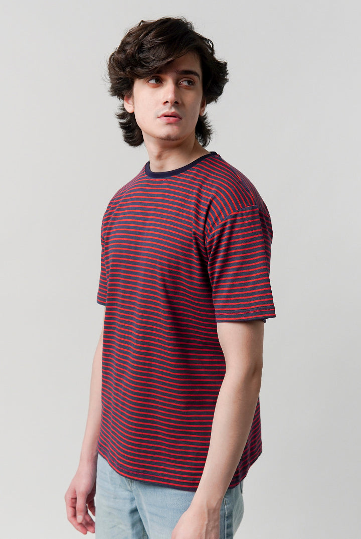 Striped T-Shirt - Blue - Mendeez