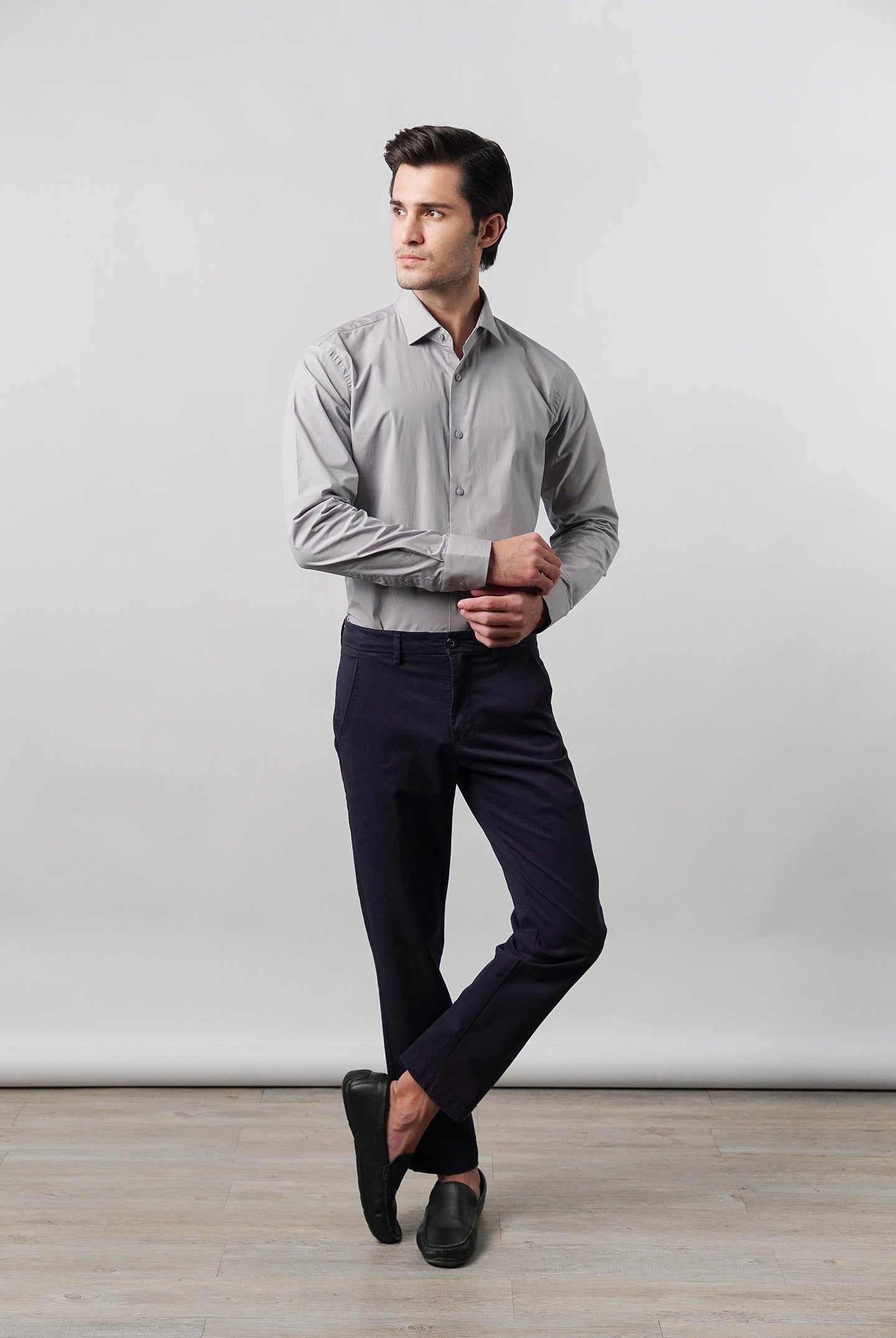 Plain Shirt - Grey - Mendeez