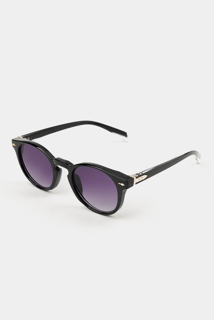 Round Sunglasses - Black - Mendeez