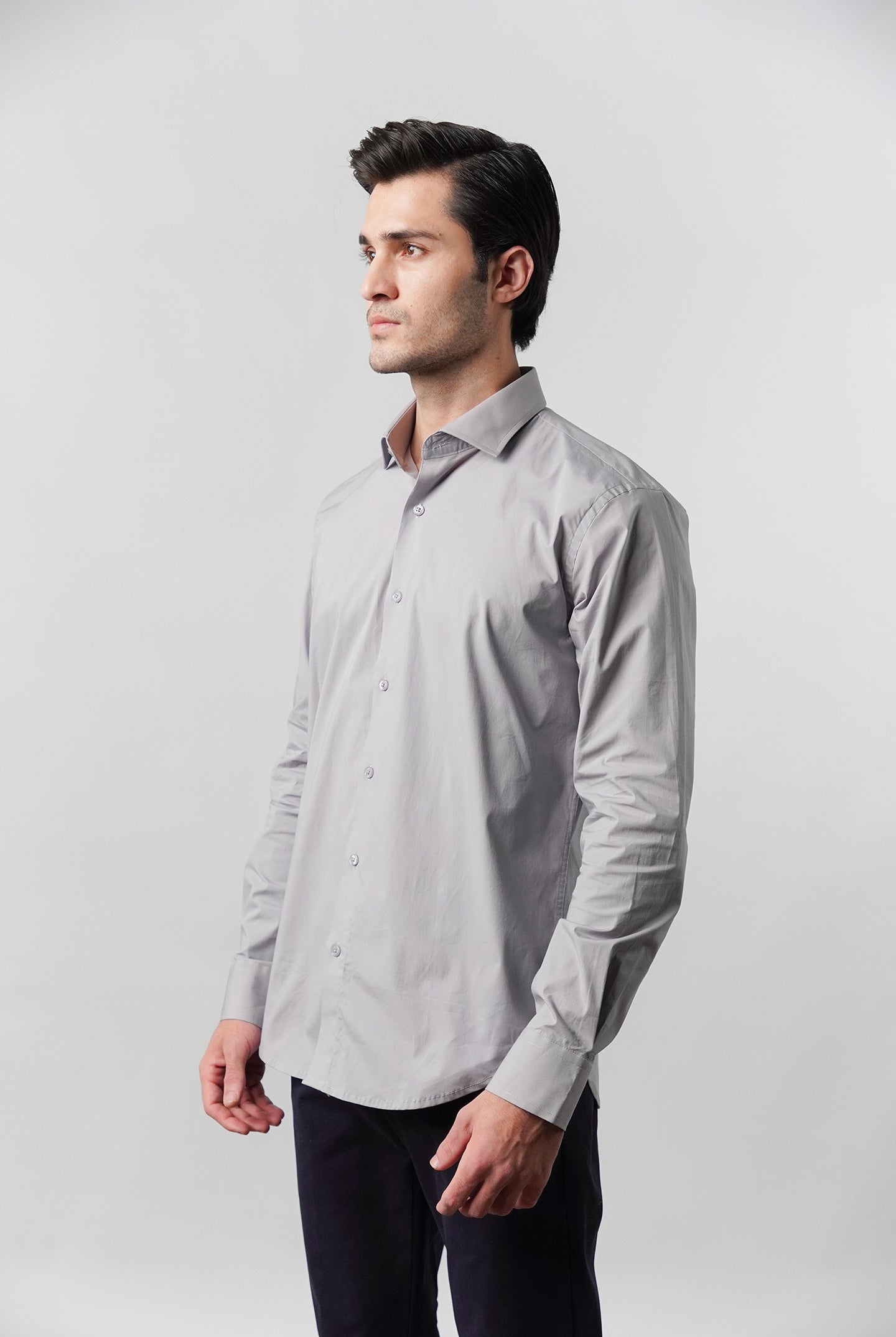 Plain Shirt - Grey - Mendeez