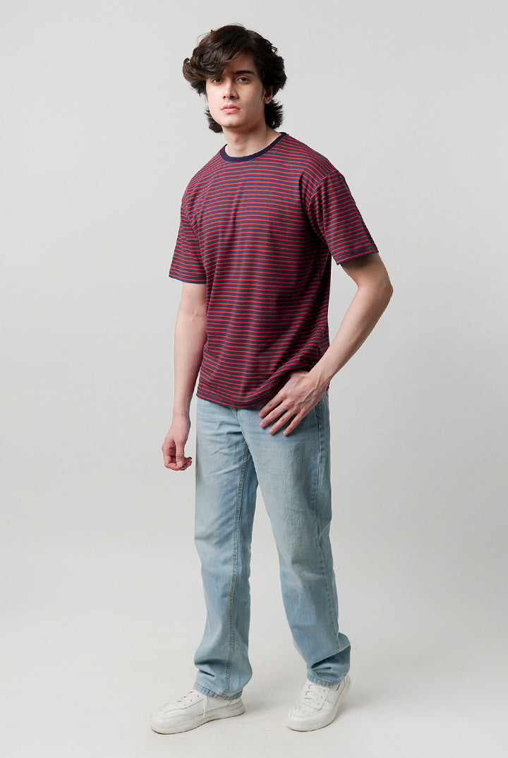 Striped T-Shirt - Blue - Mendeez