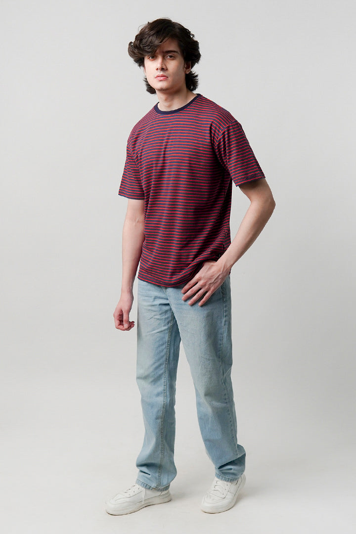 Striped T-Shirt - Blue - Mendeez