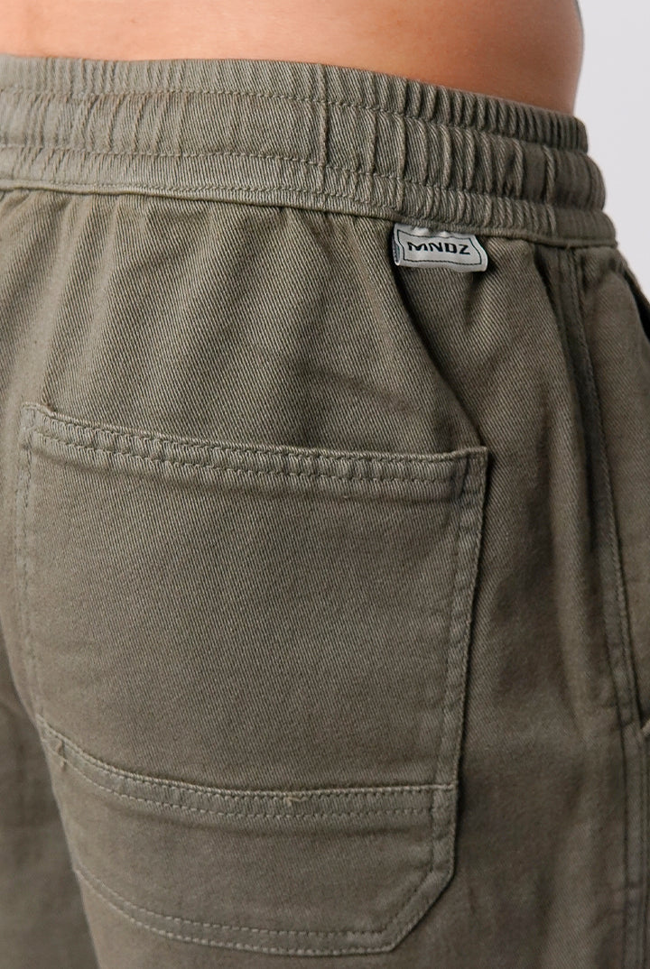 Straight Jogger Pants - Olive Green - Mendeez