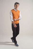 Sweater Vest - Orange - Mendeez