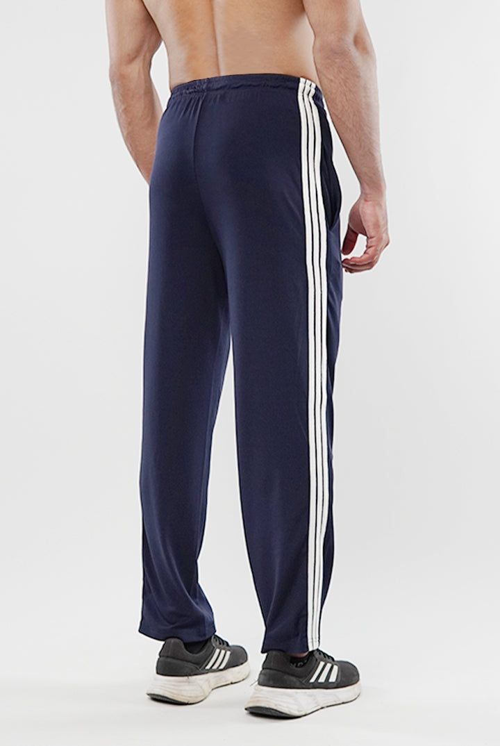 Striped Trousers - Navy Blue - Mendeez