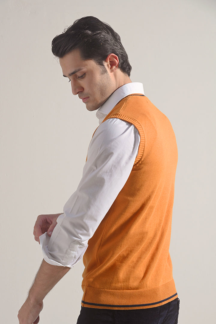 Sweater Vest - Orange - Mendeez