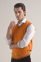 Sweater Vest - Orange - Mendeez