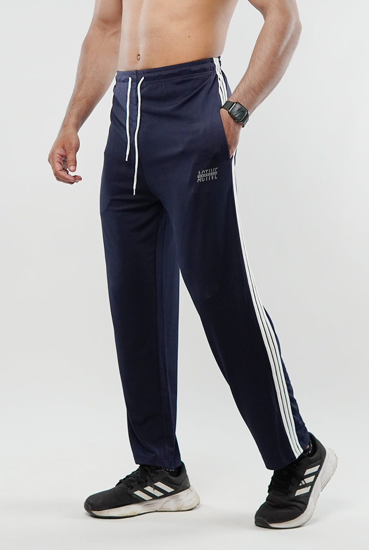 Striped Trousers - Navy Blue - Mendeez