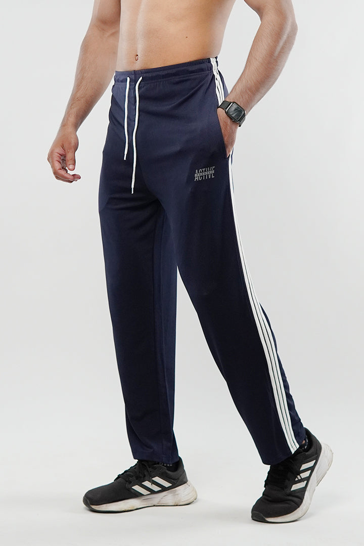 Striped Trousers - Navy Blue - Mendeez