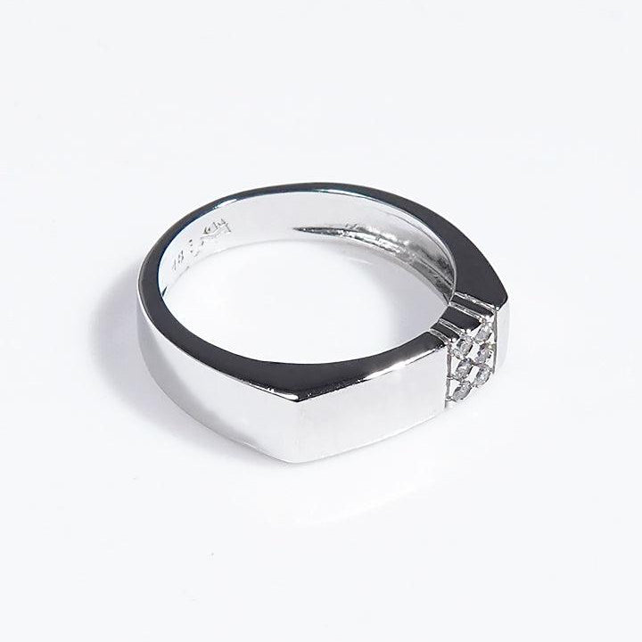 Signet Stone Ring - Silver - Mendeez