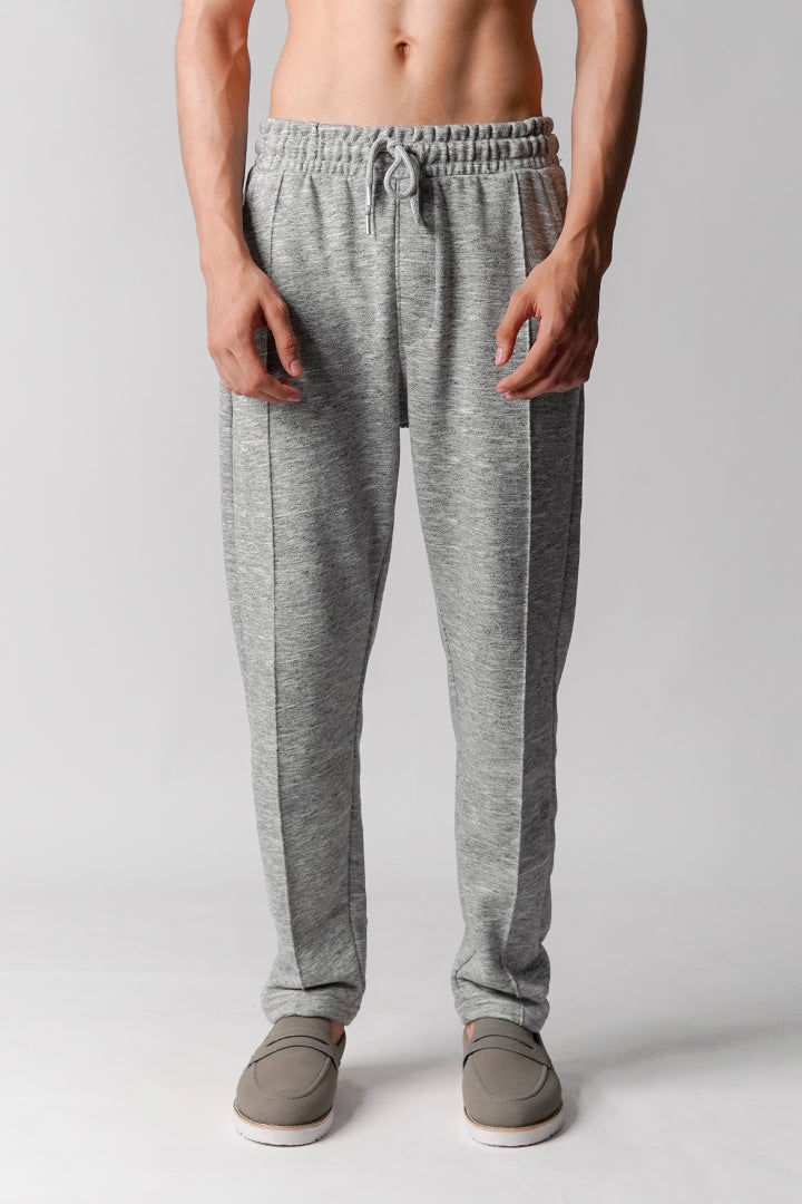 Pintex Jogger Pants - Grey - Mendeez