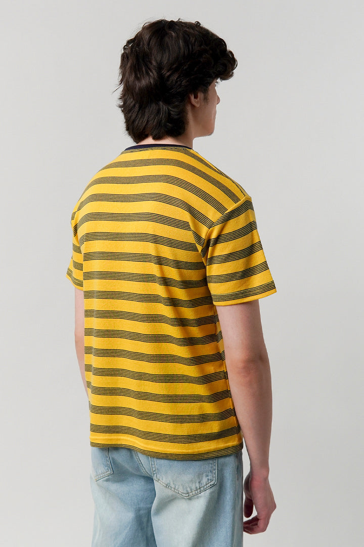 Striped T-Shirt - Yellow - Mendeez