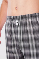Check Woven Pajamas - Dark Grey - Mendeez