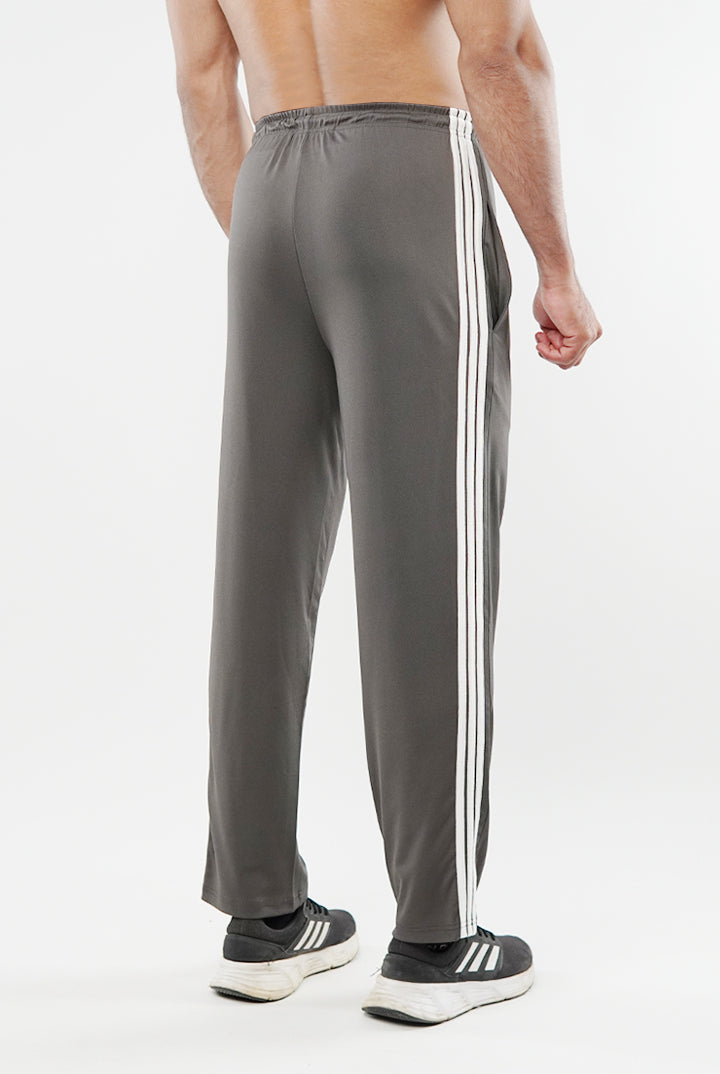 Striped Trousers - Grey - Mendeez