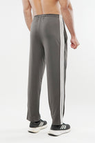 Striped Trousers - Grey - Mendeez