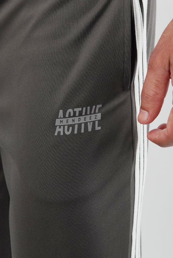 Striped Trousers - Grey - Mendeez