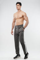 Striped Trousers - Grey - Mendeez