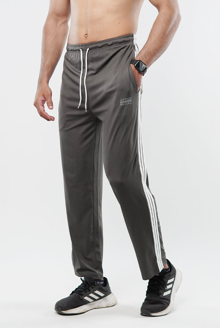 Striped Trousers - Grey - Mendeez