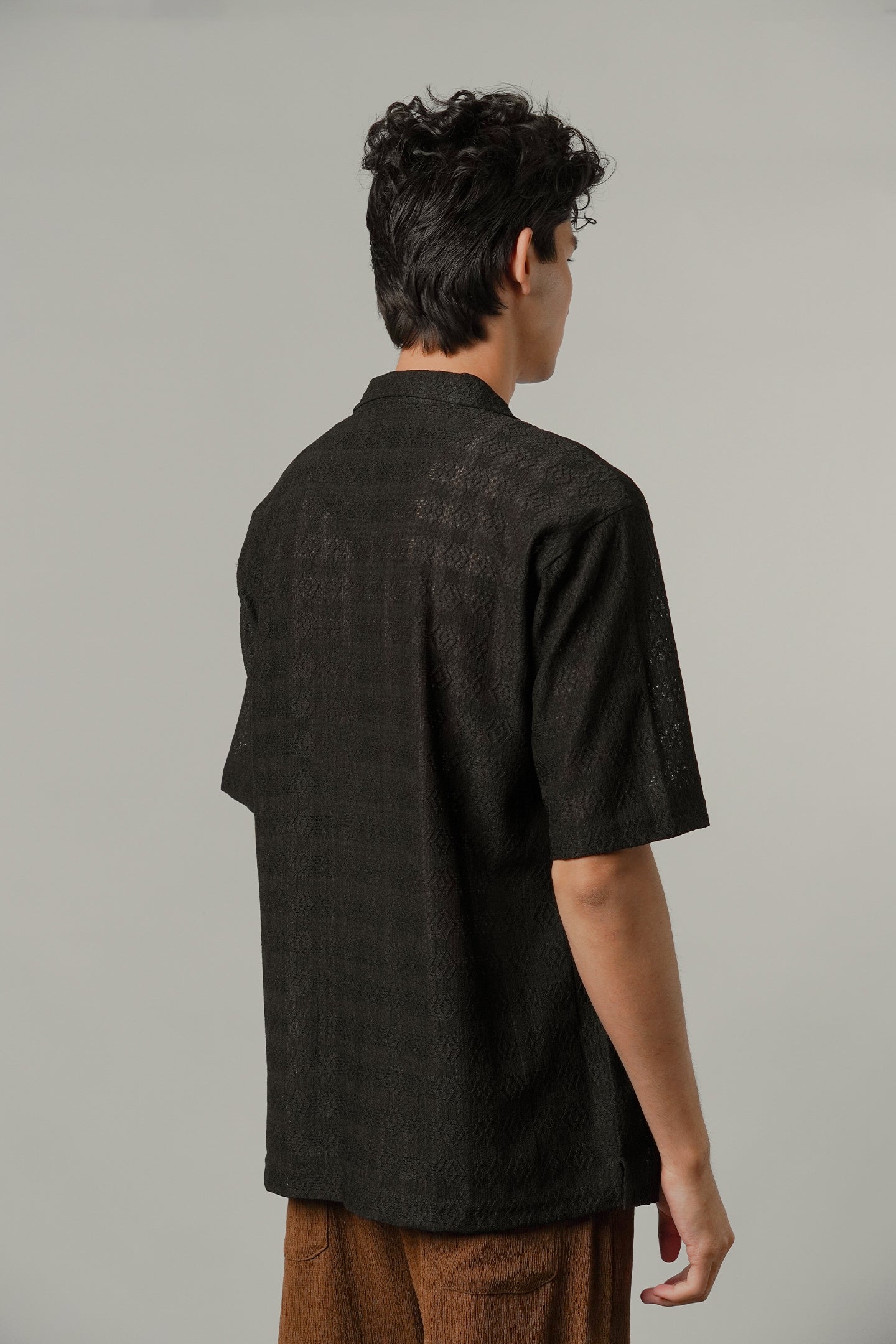 Burnout Cuban Shirt - Black - Mendeez