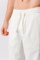 Straight Jogger Pants - White - Mendeez